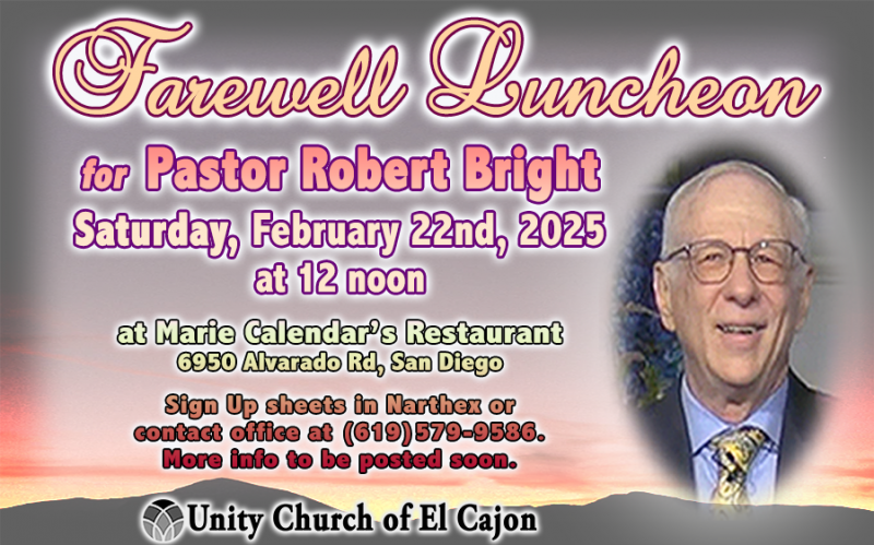 Farewell Luncheon for Pastor Robert & Friday