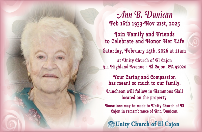 Ann Dunican Memorial ad